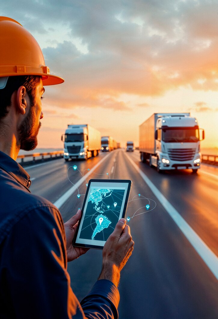 Logistique du transport par camions et technologie de gestion de flotte